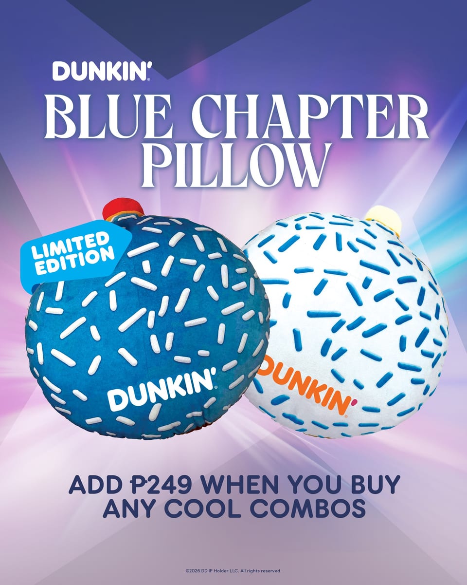dunkin limited edition blue pillow